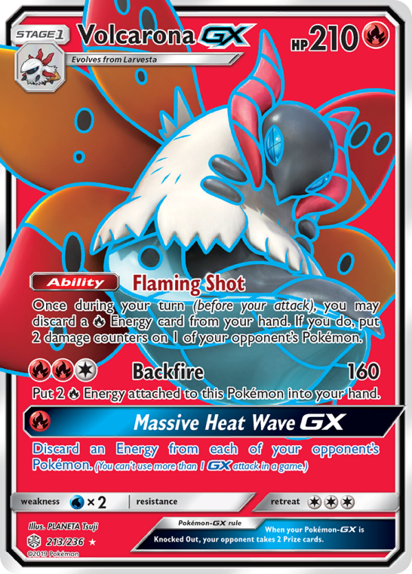 Volcarona GX (213 236) [Sun & Moon: Cosmic Eclipse] For Sale