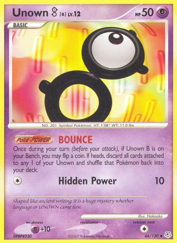 Unown B (66 130) [Diamond & Pearl: Base Set] For Sale