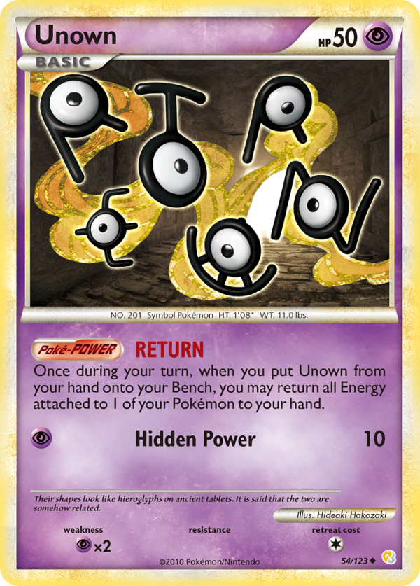 Unown (54 123) [HeartGold & SoulSilver: Base Set] Hot on Sale