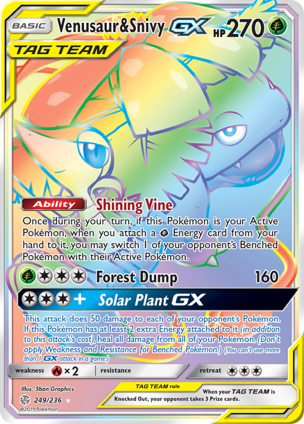 Venusaur & Snivy GX (249 236) [Sun & Moon: Cosmic Eclipse] Discount