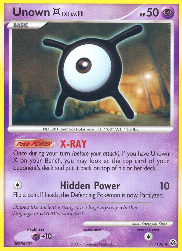 Unown X (71 132) [Diamond & Pearl: Secret Wonders] For Discount