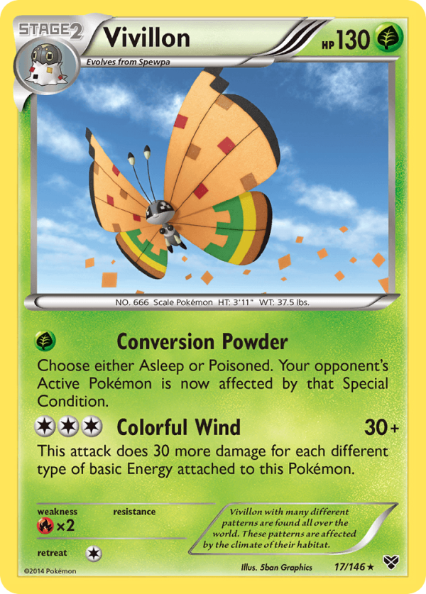 Vivillon (17 146) (High Plains Form Orange Wings) [XY: Base Set] Fashion