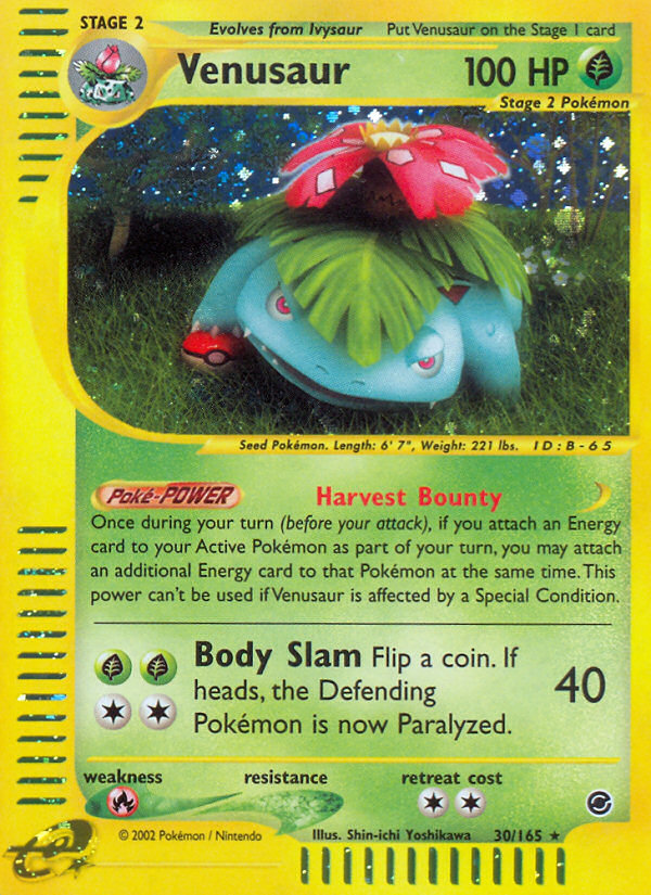 Venusaur (30 165) [Expedition: Base Set] For Discount