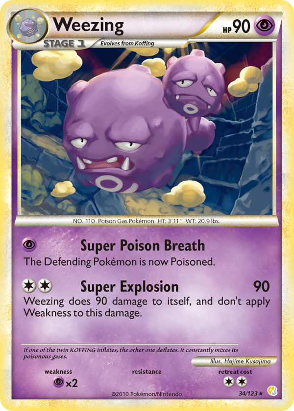 Weezing (34 123) [HeartGold & SoulSilver: Base Set] Hot on Sale