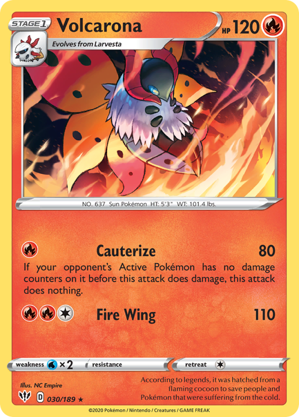 Volcarona (030 189) [Sword & Shield: Darkness Ablaze] Hot on Sale