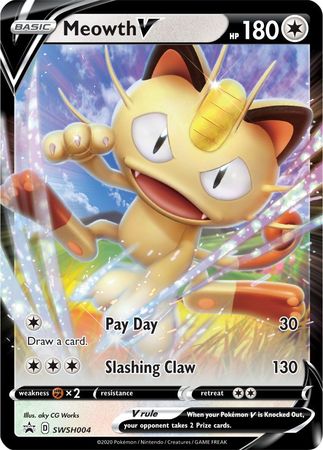 Meowth V (SWSH004) [Sword & Shield: Black Star Promos] For Cheap