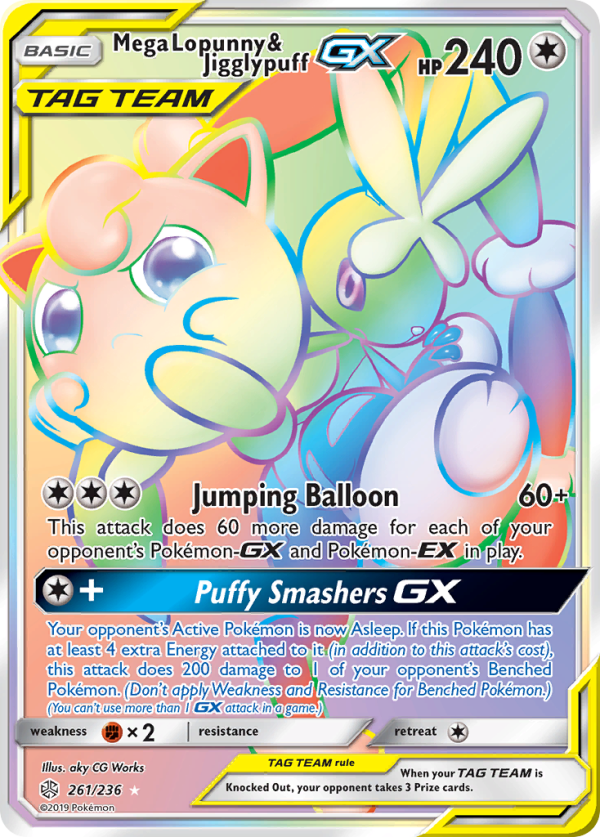 Mega Lopunny & Jigglypuff GX (261 236) [Sun & Moon: Cosmic Eclipse] Hot on Sale