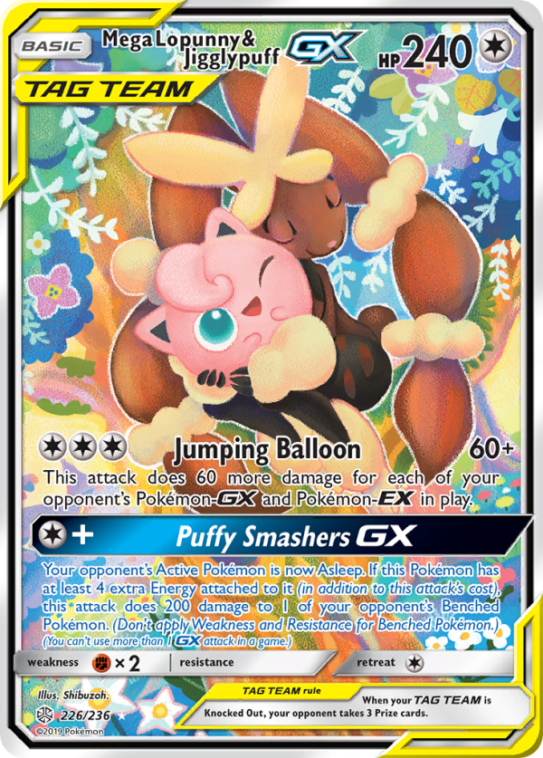 Mega Lopunny & Jigglypuff GX (226 236) [Sun & Moon: Cosmic Eclipse] Cheap