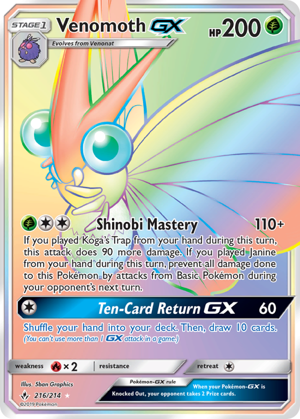 Venomoth GX (216 214) [Sun & Moon: Unbroken Bonds] Online now