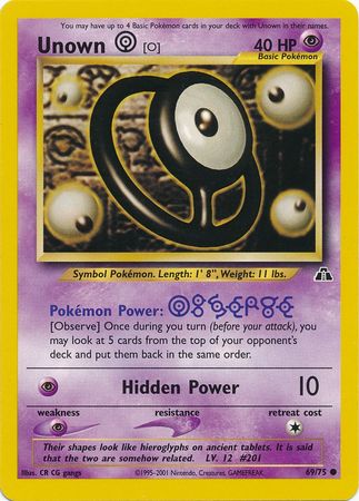 Unown [O] (69 75) [Neo Discovery Unlimited] Hot on Sale