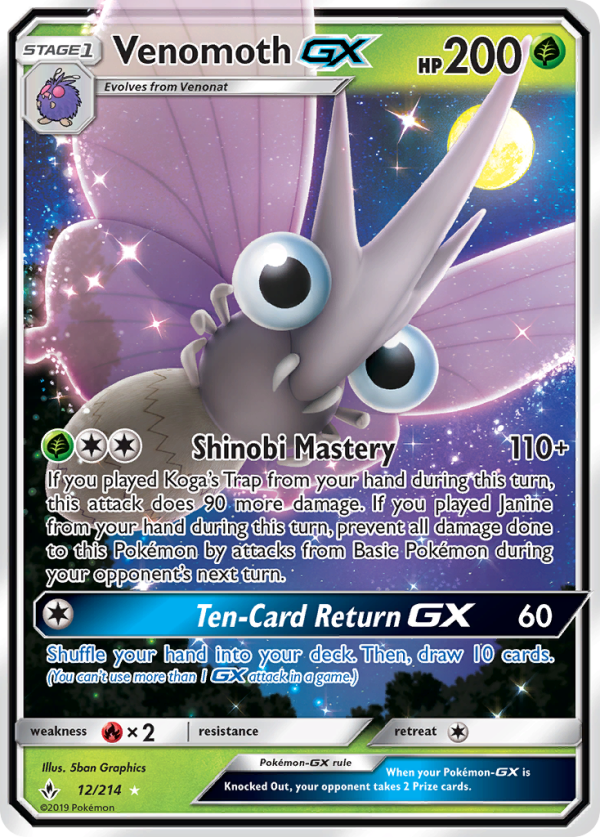 Venomoth GX (12 214) [Sun & Moon: Unbroken Bonds] Cheap